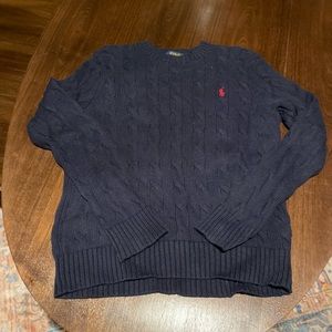 Navy Cable Sweater